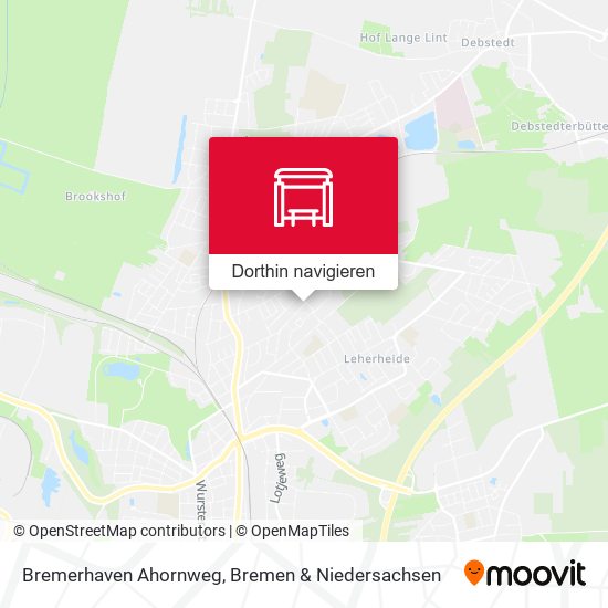 Bremerhaven Ahornweg Karte