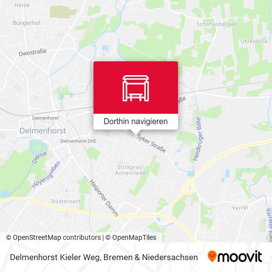 Delmenhorst Kieler Weg Karte