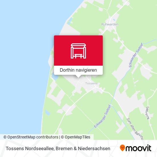 Tossens Nordseeallee Karte