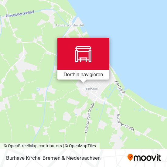 Burhave Kirche Karte