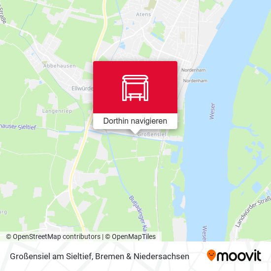 Großensiel am Sieltief Karte