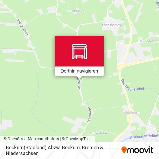 Beckum(Stadland) Abzw. Beckum Karte
