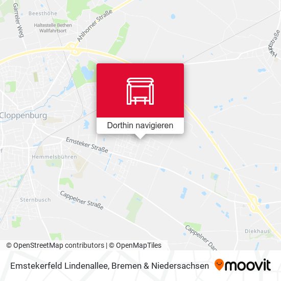 Emstekerfeld Lindenallee Karte