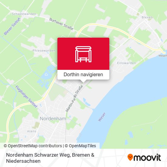 Nordenham Schwarzer Weg Karte
