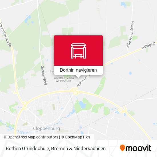 Bethen Grundschule Karte