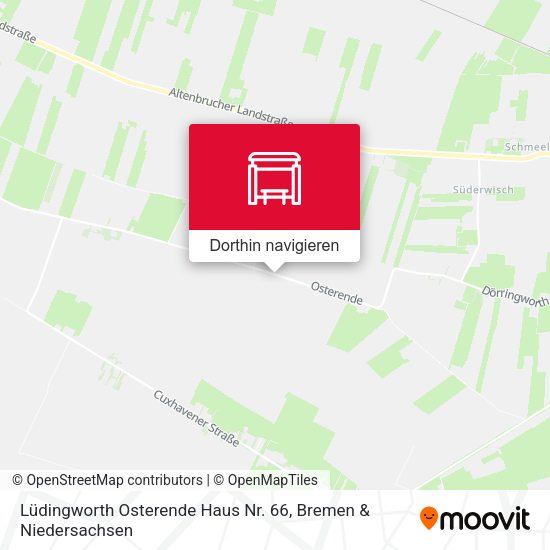 Lüdingworth Osterende Haus Nr. 66 Karte