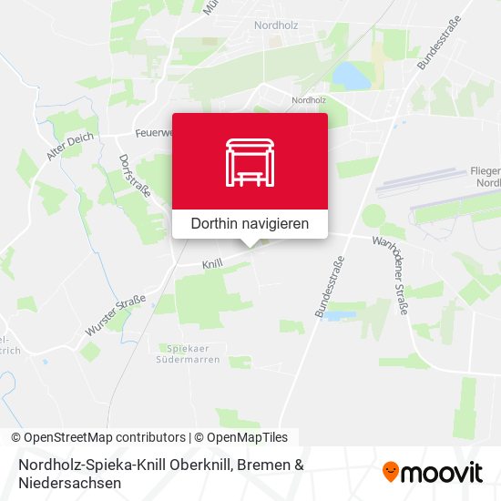 Nordholz-Spieka-Knill Oberknill Karte