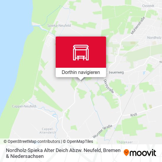 Nordholz-Spieka Alter Deich Abzw. Neufeld Karte