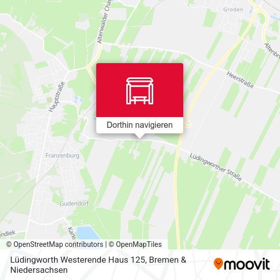 Lüdingworth Westerende Haus 125 Karte