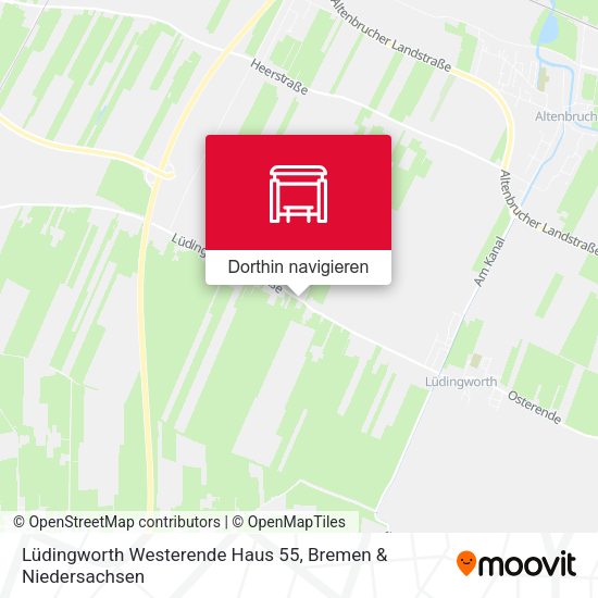 Lüdingworth Westerende Haus 55 Karte