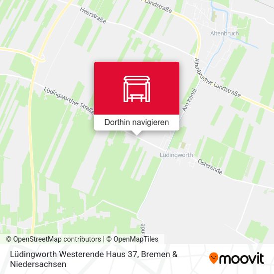 Lüdingworth Westerende Haus 37 Karte