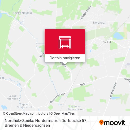Nordholz-Spieka Nordermarren Dorfstraße 57 Karte