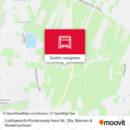 Lüdingworth Köstersweg Haus Nr. 28a Karte
