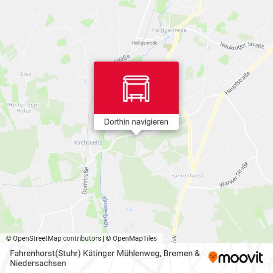 Fahrenhorst(Stuhr) Kätinger Mühlenweg Karte