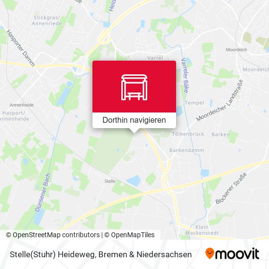 Stelle(Stuhr) Heideweg Karte