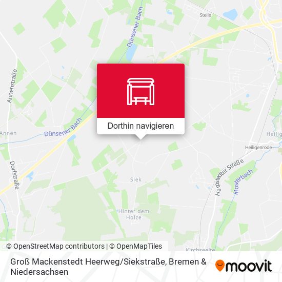 Groß Mackenstedt Heerweg / Siekstraße Karte