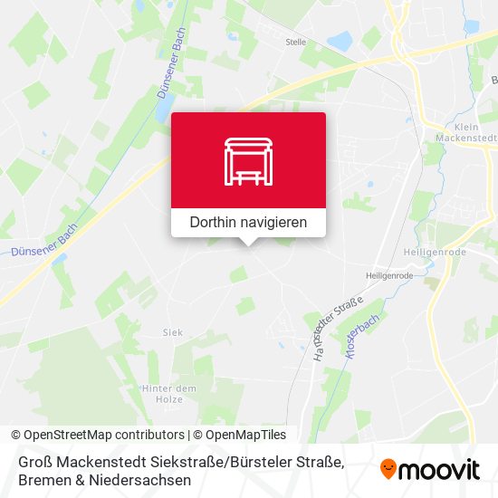 Groß Mackenstedt Siekstraße / Bürsteler Straße Karte