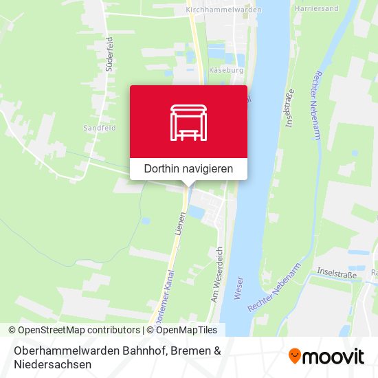 Oberhammelwarden Bahnhof Karte
