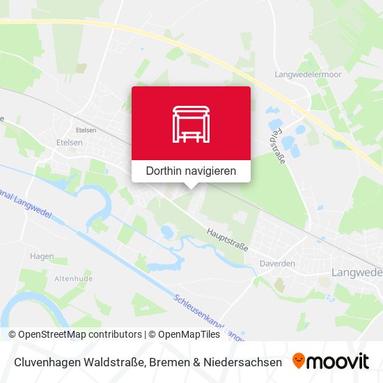 Cluvenhagen Waldstraße Karte