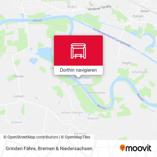 Grinden Fähre Karte