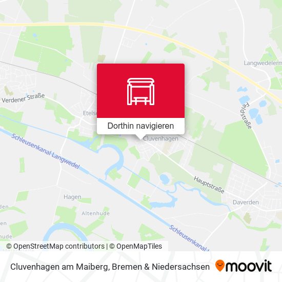 Cluvenhagen am Maiberg Karte