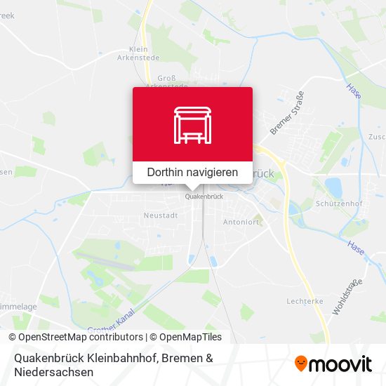 Quakenbrück Kleinbahnhof Karte