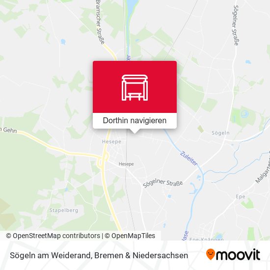 Sögeln am Weiderand Karte