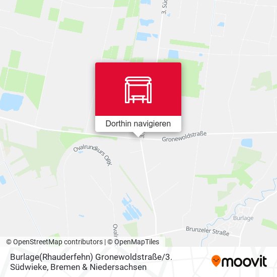 Burlage(Rhauderfehn) Gronewoldstraße / 3. Südwieke Karte