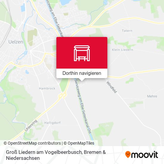 Groß Liedern am Vogelbeerbusch Karte