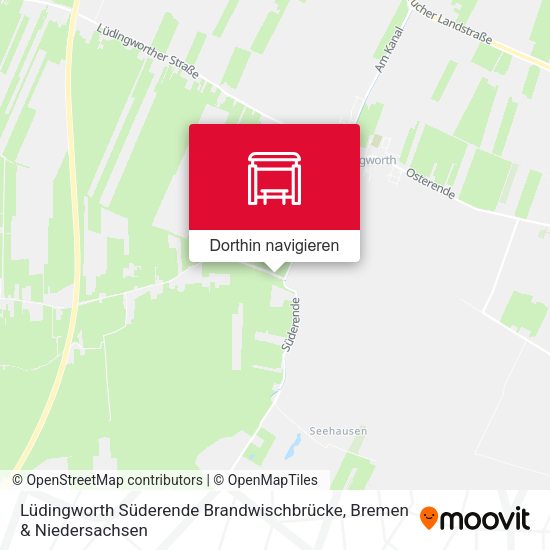 Lüdingworth Süderende Brandwischbrücke Karte