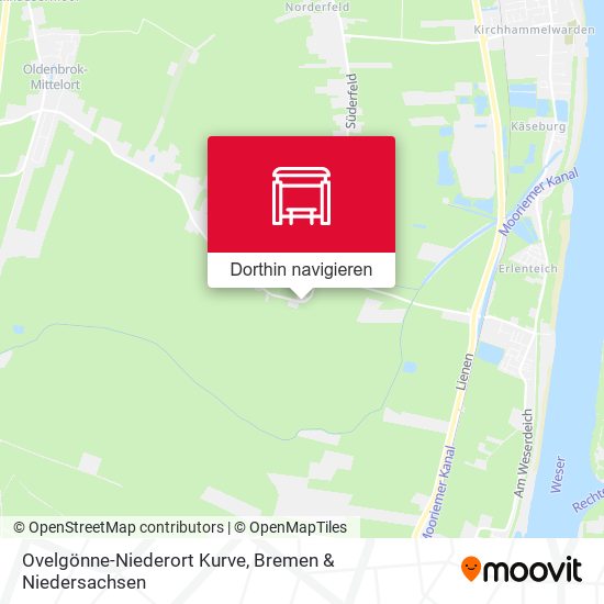 Ovelgönne-Niederort Kurve Karte