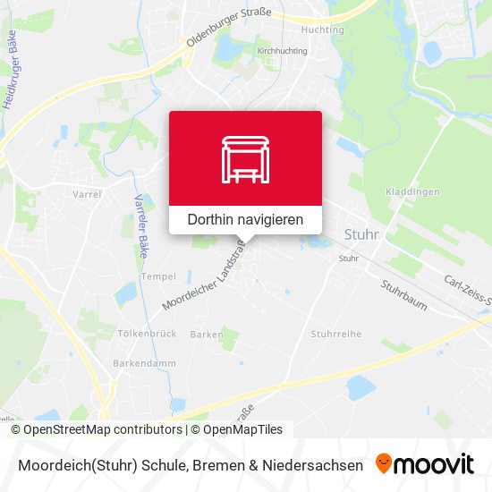 Moordeich(Stuhr) Schule Karte