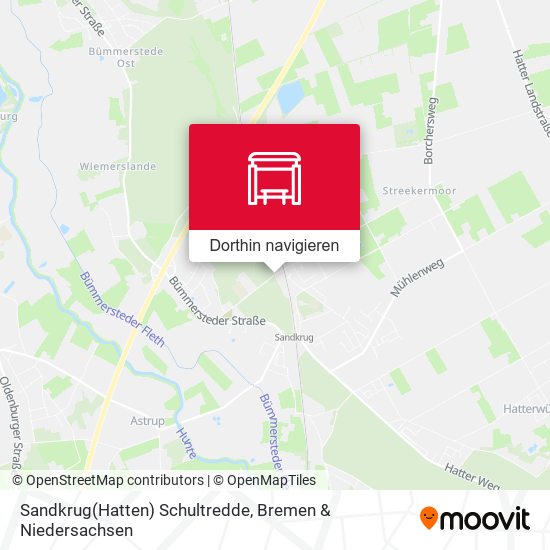 Sandkrug(Hatten) Schultredde Karte