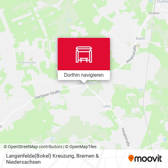 Langenfelde(Bokel) Kreuzung Karte