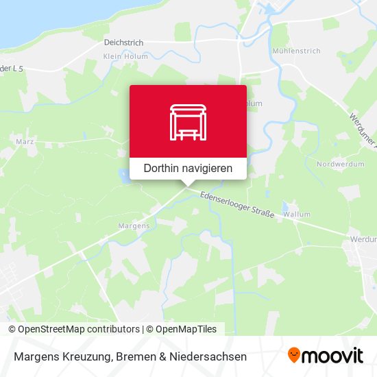 Margens Kreuzung Karte
