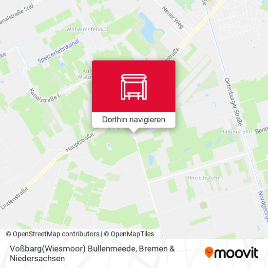 Voßbarg(Wiesmoor) Bullenmeede Karte