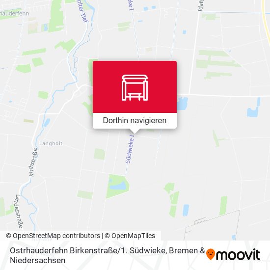 Ostrhauderfehn Birkenstraße / 1. Südwieke Karte