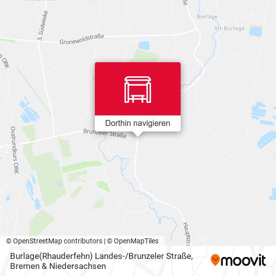 Burlage(Rhauderfehn) Landes- / Brunzeler Straße Karte