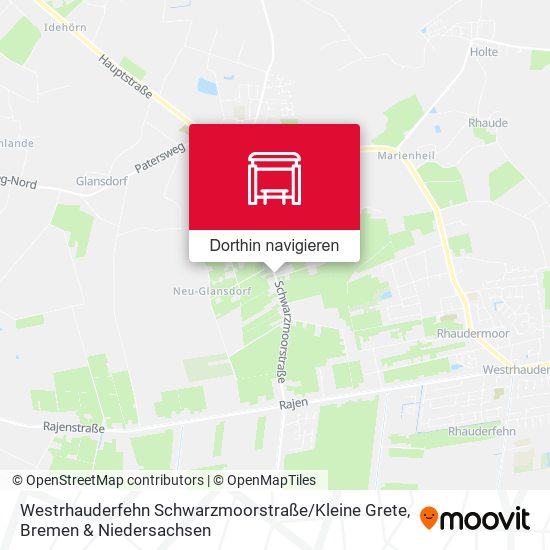 Westrhauderfehn Schwarzmoorstraße / Kleine Grete Karte