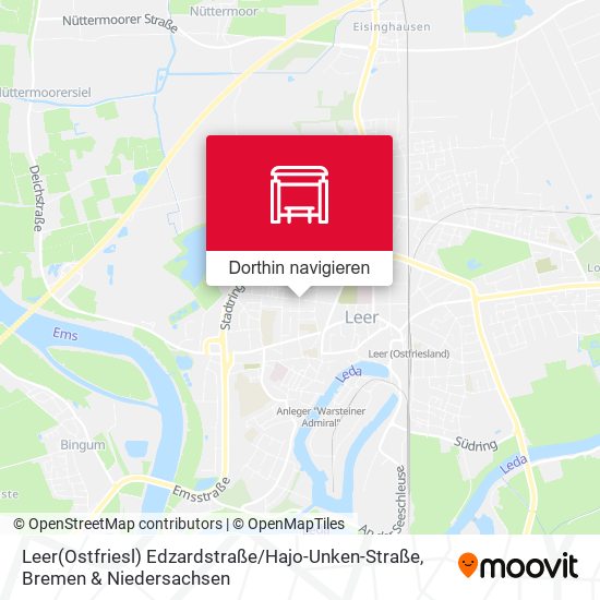 Leer(Ostfriesl) Edzardstraße / Hajo-Unken-Straße Karte