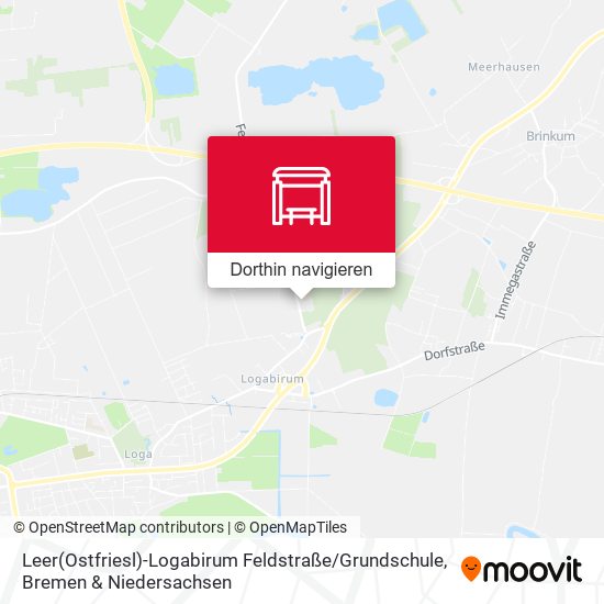 Leer(Ostfriesl)-Logabirum Feldstraße / Grundschule Karte
