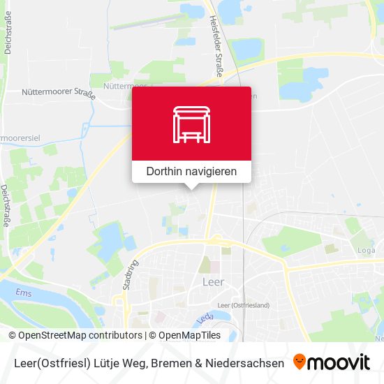 Leer(Ostfriesl) Lütje Weg Karte