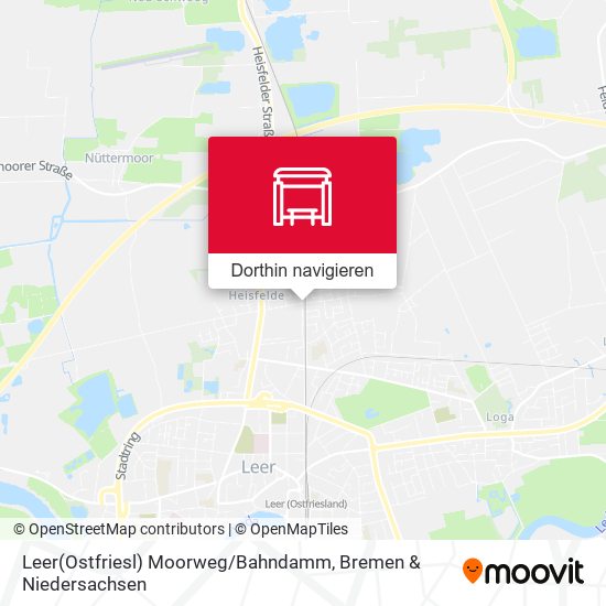 Leer(Ostfriesl) Moorweg / Bahndamm Karte