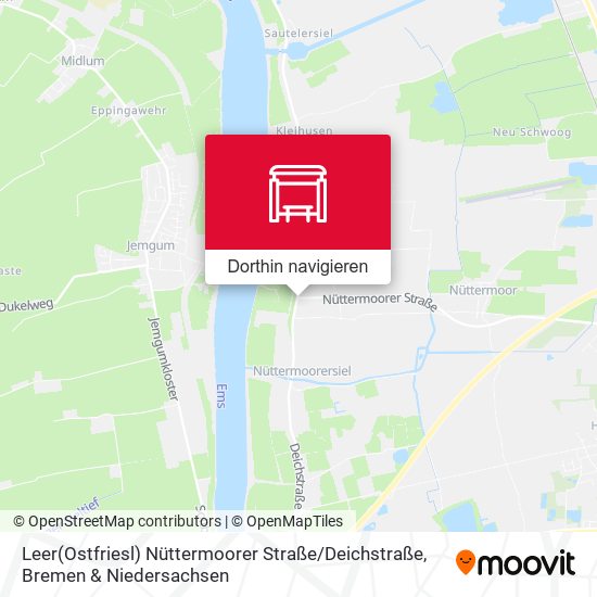 Leer(Ostfriesl) Nüttermoorer Straße / Deichstraße Karte