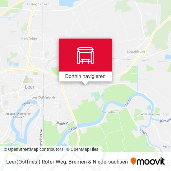 Leer(Ostfriesl) Roter Weg Karte