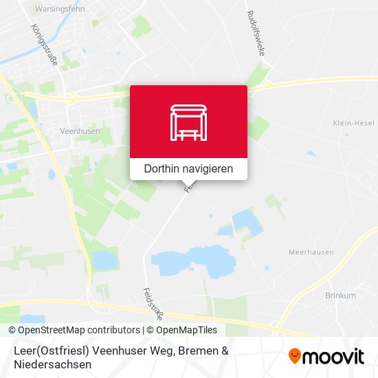 Leer(Ostfriesl) Veenhuser Weg Karte