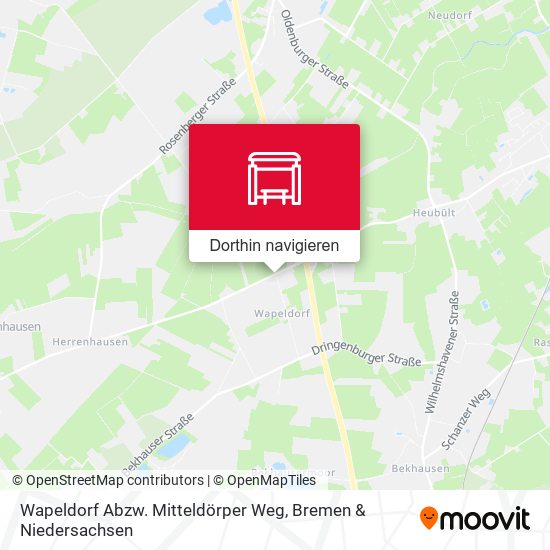 Wapeldorf Abzw. Mitteldörper Weg Karte