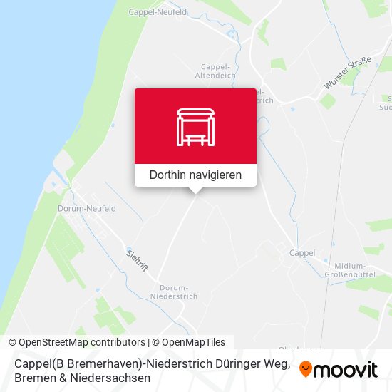 Cappel(B Bremerhaven)-Niederstrich Düringer Weg Karte