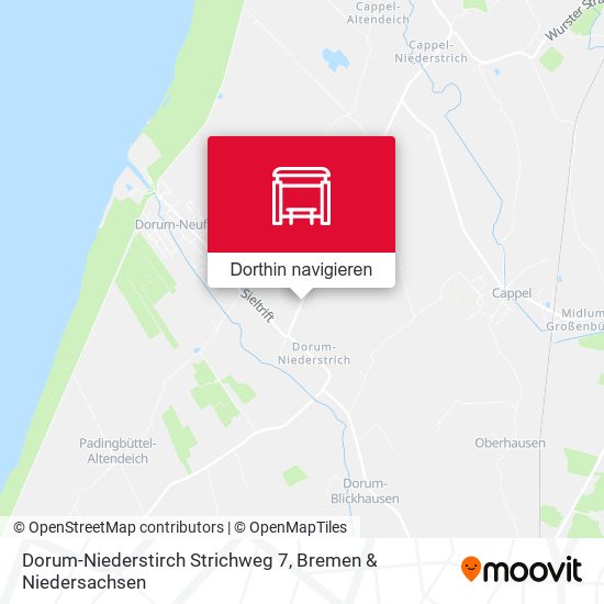 Dorum-Niederstirch Strichweg 7 Karte
