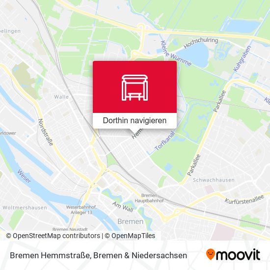 Bremen Hemmstraße Karte